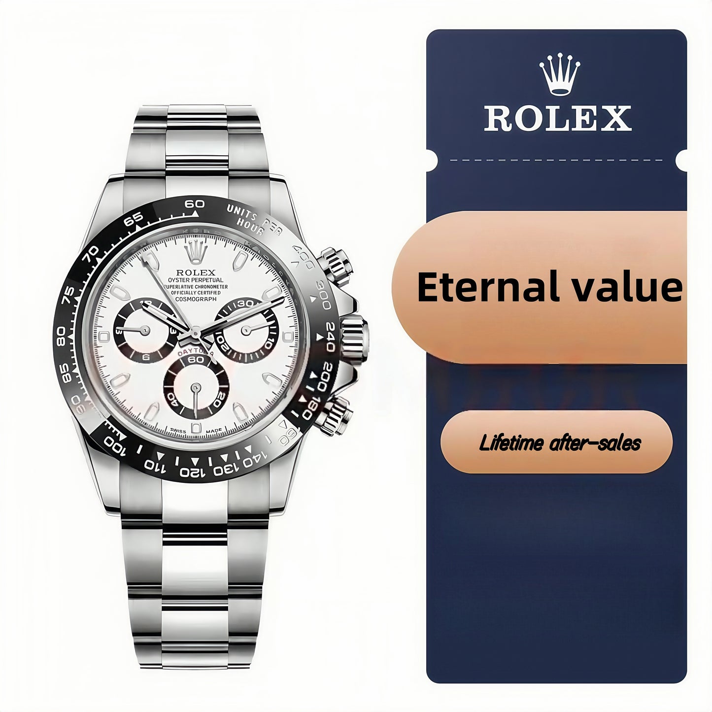 Rolex Rolex Daytona 116500 steel ceramic circle black and white Panda series men's leisure sports automatic mechanical luxury watch m116500ln-0001