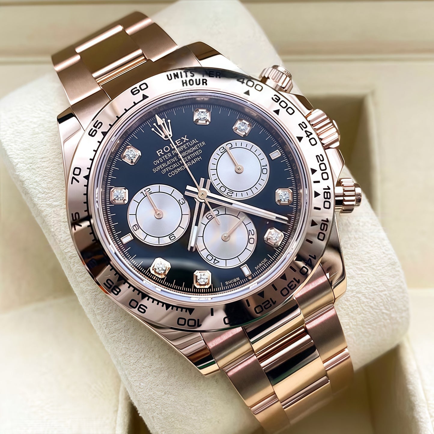 ROLEX watch Universe meter Datona series automatic mechanical 40mm luminous timing function Swiss men's watch M126505-0002 rose gold black disk