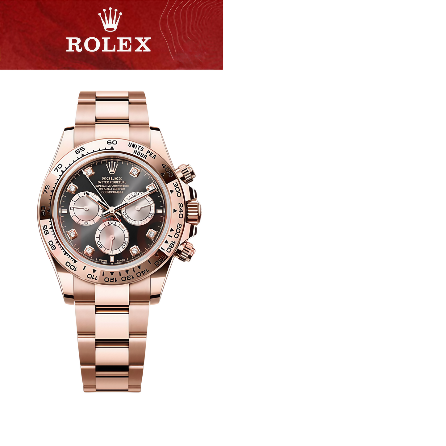 ROLEX watch Universe meter Datona series automatic mechanical 40mm luminous timing function Swiss men's watch M126505-0002 rose gold black disk